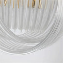 Elegant gold glass tube pendant chandelier dining room light
