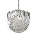 Elegant gold glass tube pendant chandelier dining room light