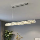 Elegant gold led crystal chandelier dining room rectangular light