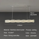 Elegant gold led crystal chandelier dining room rectangular light