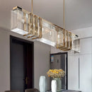 Elegant gold lustre crystal pendant light dining room chandelier