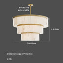 Elegant gold marble tiered pendant light for dining room