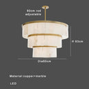 Elegant gold marble tiered pendant light for dining room
