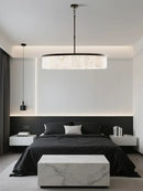 Elegant gold marble tiered pendant light for dining room