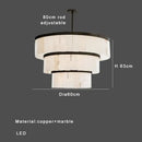 Elegant gold marble tiered pendant light for dining room