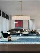Elegant gold marble tiered pendant light for dining room
