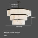 Elegant gold marble tiered pendant light for dining room