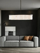 Elegant gold marble tiered pendant light for dining room