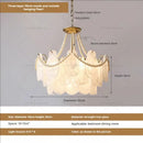 Elegant gold pearl shell chandelier garden light for dining room