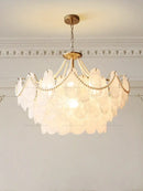 Elegant gold pearl shell chandelier garden light for dining room