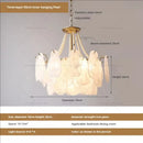 Elegant gold pearl shell chandelier garden light for dining room