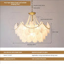 Elegant gold pearl shell chandelier garden light for dining room
