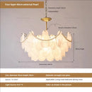 Elegant gold pearl shell chandelier garden light for dining room