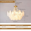 Elegant gold pearl shell chandelier garden light for dining room
