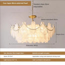 Elegant gold pearl shell chandelier garden light for dining room