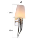Elegant gold & silver iron claw horn wall sconce – bedroom pair