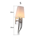 Elegant gold & silver iron claw horn wall sconce – bedroom pair