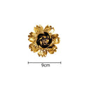 Elegant gold & silver porcelain peony wall ornaments living room decor