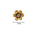 Elegant gold & silver porcelain peony wall ornaments living room decor