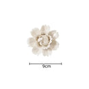 Elegant gold & silver porcelain peony wall ornaments living room decor