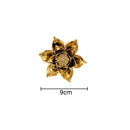 Elegant gold & silver porcelain peony wall ornaments living room decor