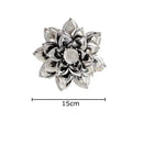 Elegant gold & silver porcelain peony wall ornaments living room decor