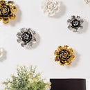 Elegant gold & silver porcelain peony wall ornaments living room decor