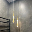 Elegant gold teardrop crystal glass pendant light dining room