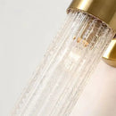 Elegant gold textured glass wall lamp for bedroom warm lighting