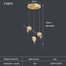 Elegant golden shell acrylic chandelier for living room dining hall