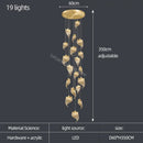 Elegant golden shell acrylic chandelier for living room dining hall