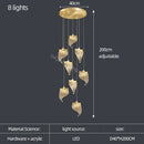 Elegant golden shell acrylic chandelier for living room dining hall