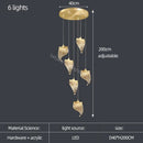 Elegant golden shell acrylic chandelier for living room dining hall