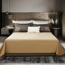 Elegant gray & gold 1500tc egyptian cotton bedding set bedroom