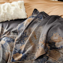 Elegant gray & gold 1500tc egyptian cotton bedding set bedroom