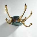 Elegant green gold zinc alloy single hook bathroom wall mount