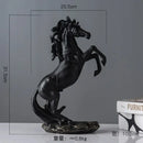 Elegant horse resin statue set living room decor