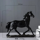 Elegant horse resin statue set living room decor