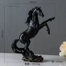 Elegant horse resin statue set living room decor