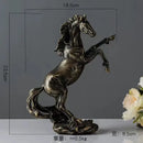 Elegant horse resin statue set living room decor