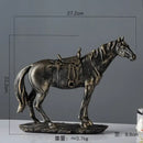 Elegant horse resin statue set living room decor