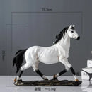 Elegant horse resin statue set living room decor