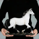 Elegant horse resin statue set living room decor