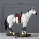 Elegant horse resin statue set living room decor