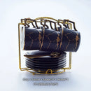 Elegant marble ceramic tea set – dining room gold pattern cups