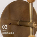 Elegant marble copper wall lamp with brass beads for living room