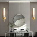 Elegant marble copper wall sconce for bedroom lighting