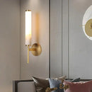Elegant marble copper wall sconce for bedroom lighting