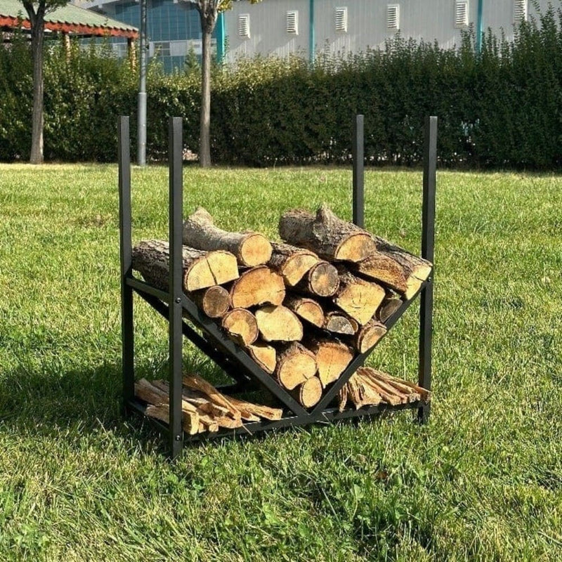 Elegant Metal Firewood Rack