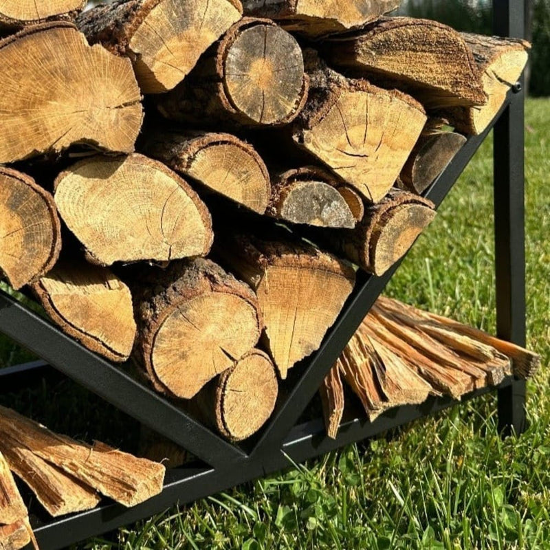 Elegant Metal Firewood Rack